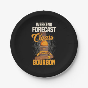 Cigar Lover Weekend Forecast Cigars Paper Plate