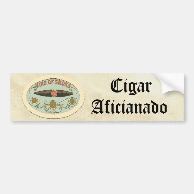 Cigar Lovers King of Smoke Bumper Sticker (Front)