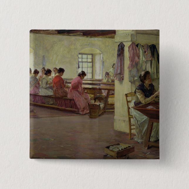 Cigar Makers at Seville 15 Cm Square Badge (Front)