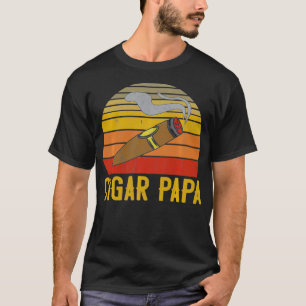 Cigar Papa Cigar Smoking Grandpa Stogie Smoking Gi T-Shirt