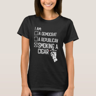 Cigar Pipe Tobacco Smoking Smoker Smoking A Cigar T-Shirt