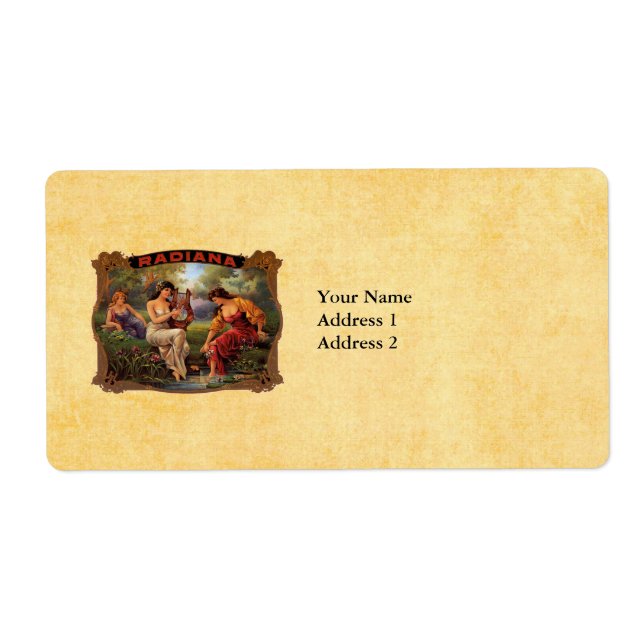 Cigar Radiana Vintage Smoker Tobacco Label (Front)