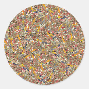 Cigar Ring Wrappers Classic Round Sticker