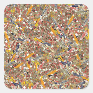 Cigar Ring Wrappers Square Sticker