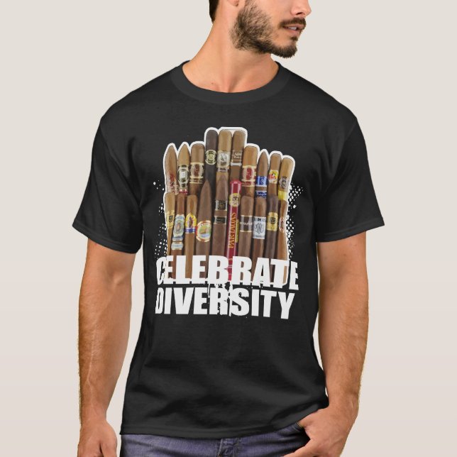 Cigar Shirts For Men Celebrate Diversity Cigars (Front)