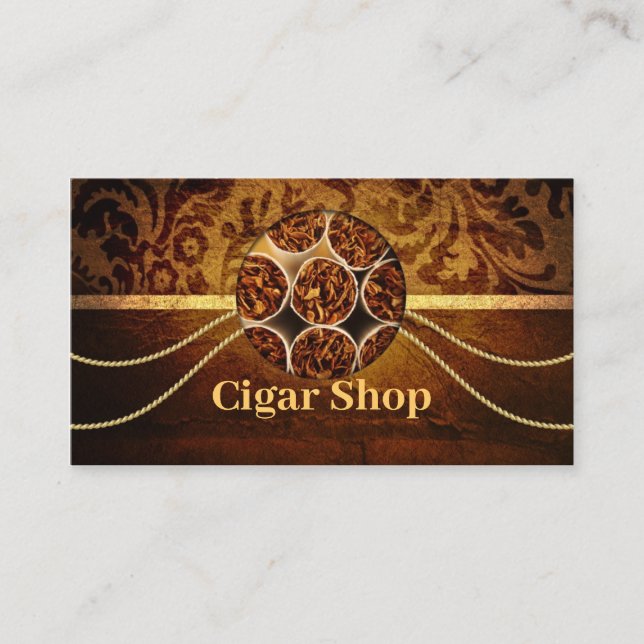 Cigar Shop Vintage Business Card (Front)