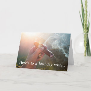 Cigar Smoker Smoking Hot Birthday Card