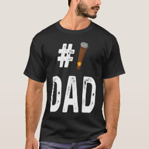 Cigar Smoker Smoking Number 1 Dad T-Shirt