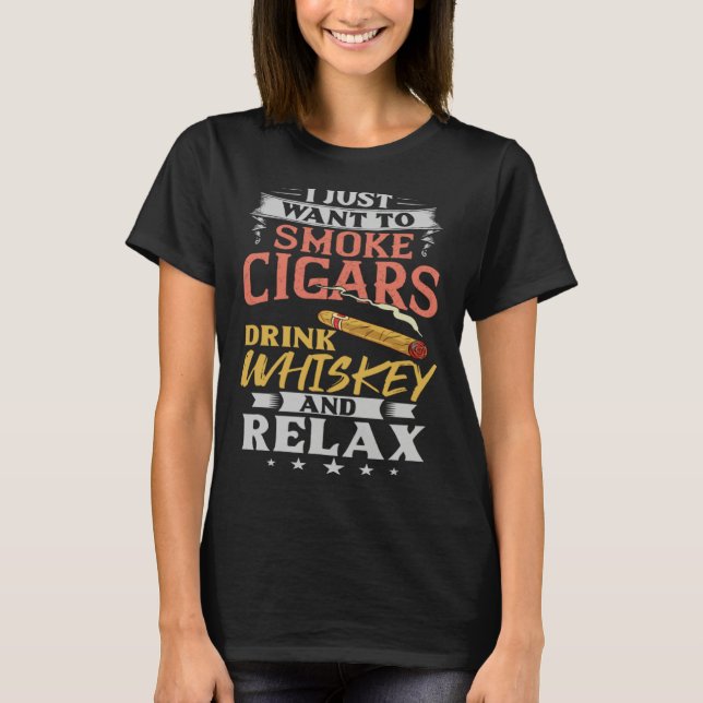 Cigar Smoker Smoking Quotes  2 T-Shirt (Front)