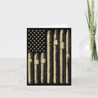 Cigar smoking lover smoker usa flag american funny card