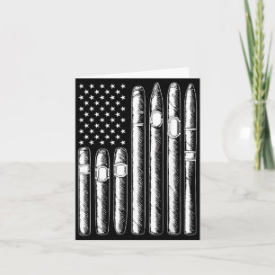 Cigar Smoking Lover Smoker USA Flag American Funny Card