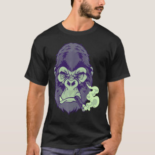 Cigar Smoking Mean Mint Choc Gorilla For Guys Nigh T-Shirt