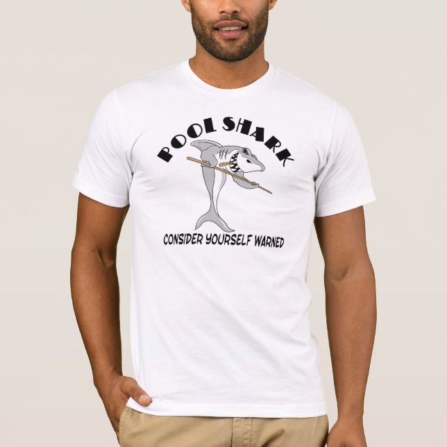 Cigar Smoking Pool Shark T-shirts (Front)