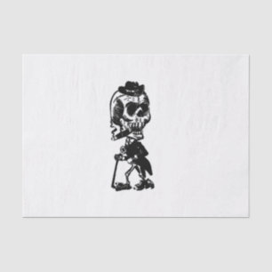Cigar Smoking Skeleton Tissue Paper