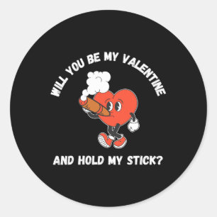 Cigar Valentine's Day Smoking Heart Vintage Funny Classic Round Sticker