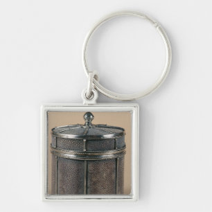 Cigarette box with shagreen sides, 1928 key ring