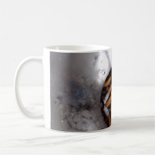 Cigarette Butts in Silver Smokers Ashtray, Funny Coffee Mug