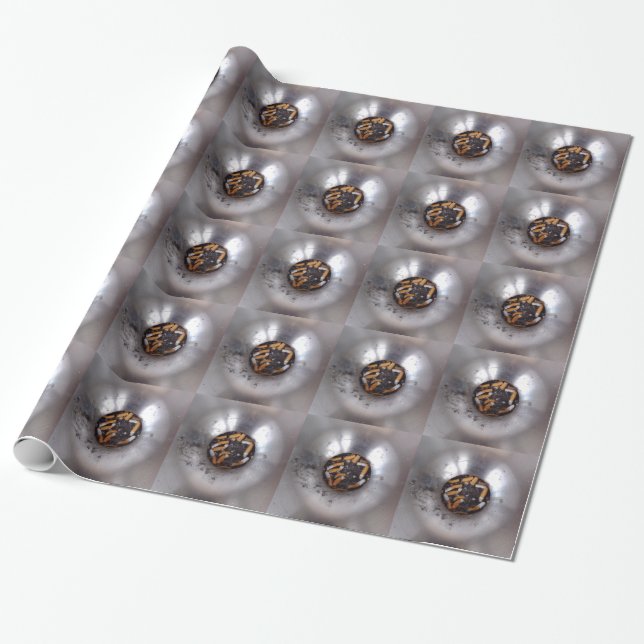 Cigarette Butts in Silver Smokers Ashtray, Funny Wrapping Paper (Unrolled)
