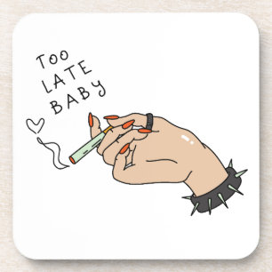 Cigarette in Hand Anti-Valentine Coaster