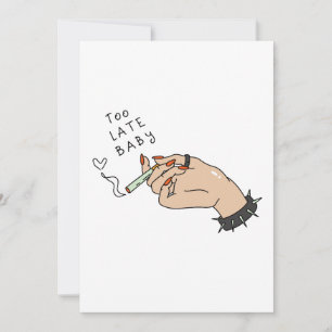 Cigarette in Hand Anti-Valentine Invitation