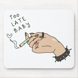 Cigarette in Hand Anti-Valentine Mouse Mat