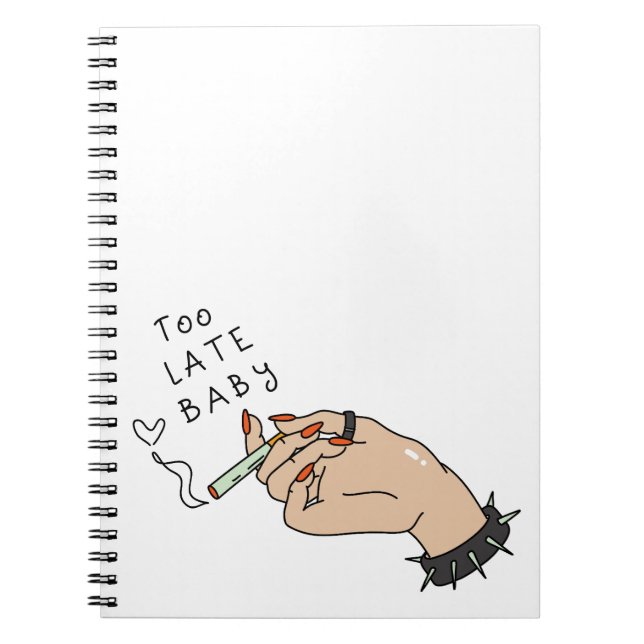 Cigarette in Hand Anti-Valentine Notebook (Front)
