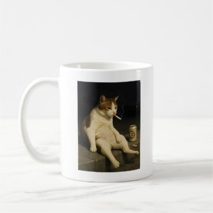 Cigarette Kitten Funny Smoking Cat Gen Z Meme Coffee Mug