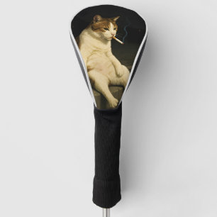 Cigarette Kitten Funny Smoking Cat Gen Z Meme Golf Head Cover