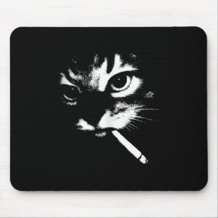 Cigarette Kitten Funny Smoking Cat Meme Gangster C Mouse Mat