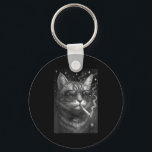 Cigarette Kitten Funny Smoking Cat Meme Stupid Bra Key Ring<br><div class="desc">Cigarette Kitten Funny Smoking Cat Meme Stupid Brainrot</div>