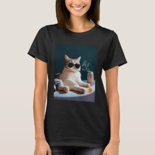 Cigarette Kitten Funny Smoking Cat Meme Stupid Bra T-Shirt