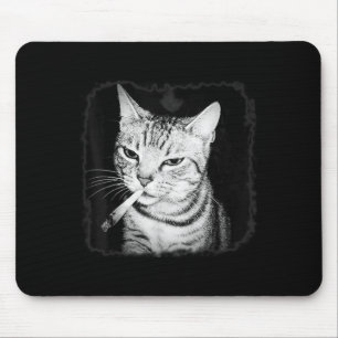 Cigarette Kitten Gang Cat Smoking Cigarette Funny Mouse Mat