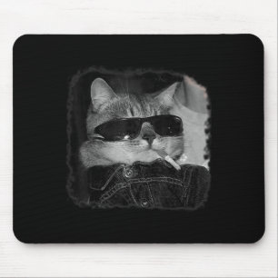 Cigarette Kitten Gang Cat Smoking Cigarette Funny Mouse Mat