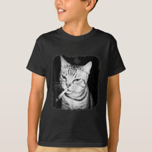 Cigarette Kitten Gang Cat Smoking Cigarette Funny T-Shirt