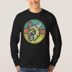 Cigarette Smoker Rooster Farmer Farm Animal Chicke T-Shirt