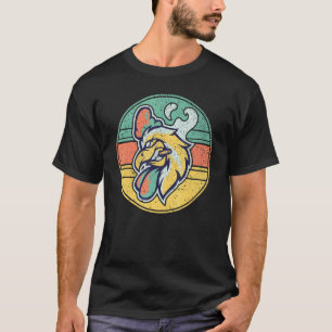 Cigarette Smoker Rooster Farmer Farm Animal Chicke T-Shirt
