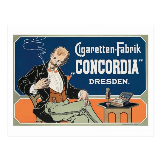 Cigaretten Fabrik "Concordia" c.1898 Vintage Postcard
