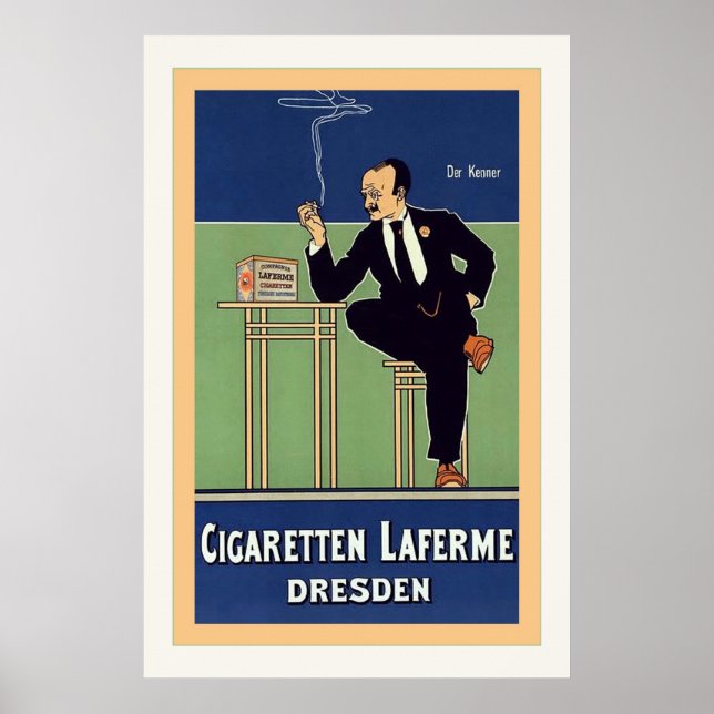 Cigaretten Laferme Dresden ~ Vintage German Poster (Front)