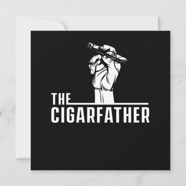 Cigarfather Cigar Smoker Humidor Cigars Lover Gift Invitation (Front)