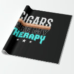 Cigars Are My Therapy Wrapping Paper<br><div class="desc">Cigars Are My Therapy</div>