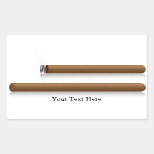 Cigars (personalised) rectangular sticker