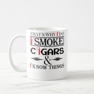 Cigars s With Red Cigar Cute Smoker Men Coffee Mug