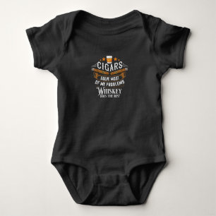 Cigars Solve Most Of My Problems Whiskey Baby Bodysuit