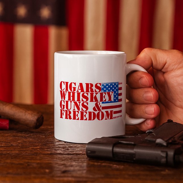 Cigars Whiskey Guns And Freedom Coffee Mug (Creator Uploaded)