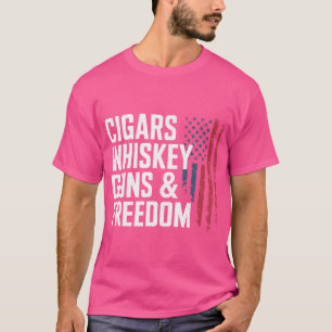 Cigars Whiskey Guns And Freedom T Shirt Cigars