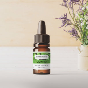 Cilantro Essential Oils Fragrance Bottle Label