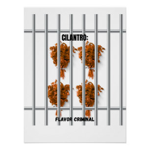 Cilantro: Flavor Criminal – Funny Anti-Cilantro Poster