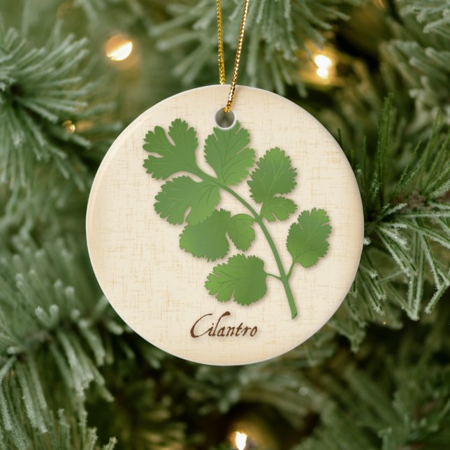 Cilantro Herb Ceramic Tree Decoration (Tree)