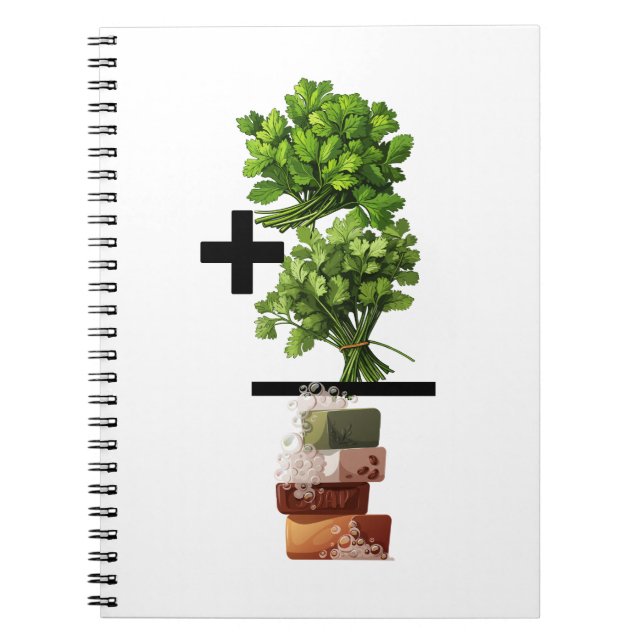 Cilantro Math – Funny Anti-Cilantro  Notebook (Front)