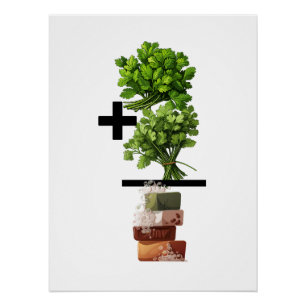 Cilantro Math – Funny Anti-Cilantro Poster
